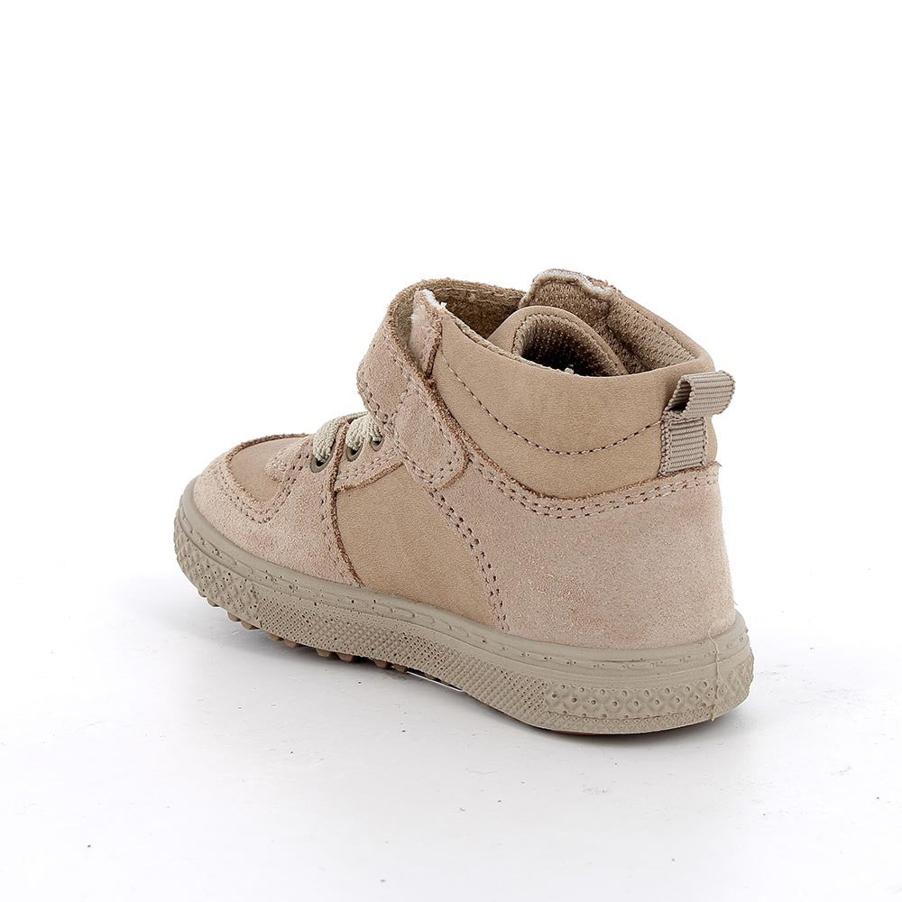 Primigi Boys' Beige Velcro Sneakers: Comfy First Step with Non-Slip Sole