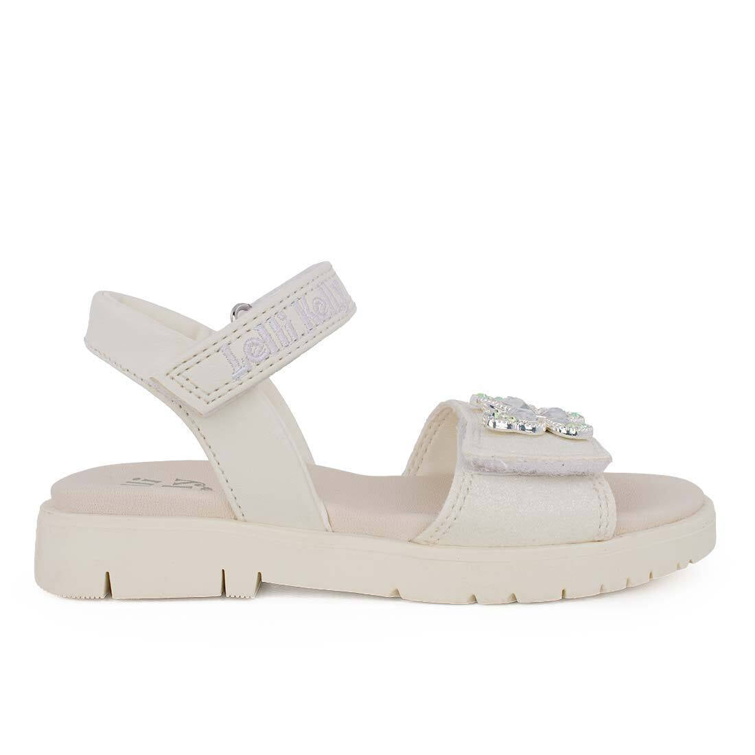LelliKelly Nathalie Leather Sandal LKCV 5510 White Glitter