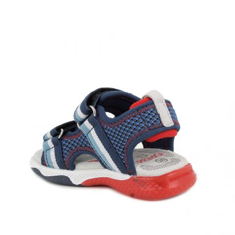 First Steps Light Up Sandals for boys blue and red. Primigi 1457011