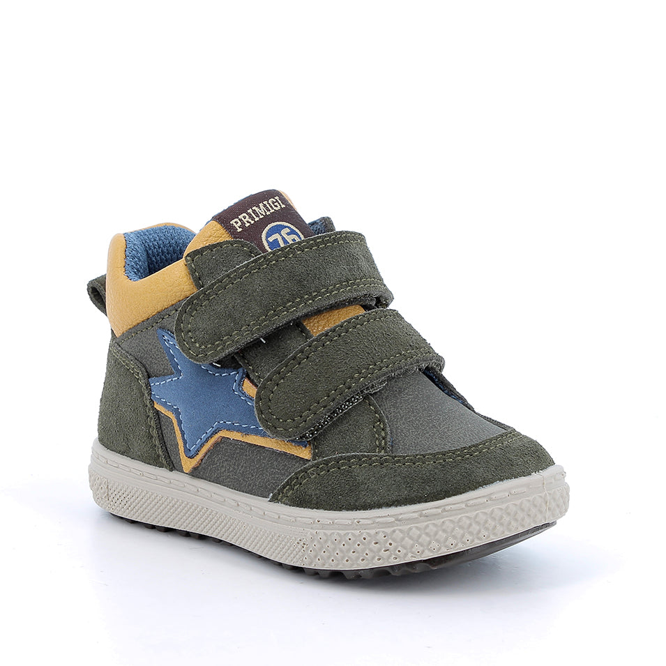 Boys' Green Velcro Sneakers for First Steps