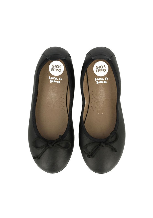 Gioseppo Voltaire black School Ballerinas with Bow Detail 37338