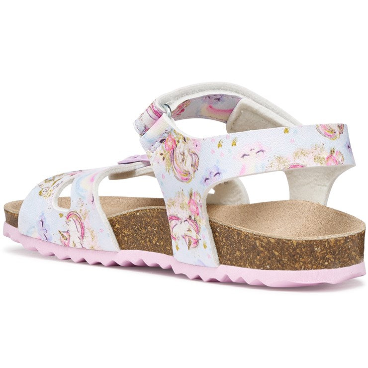 Geox Girl’s Sandals Crystal Pink– Breathable Summer Footwear J028MC