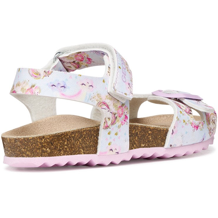 Geox Girl’s Sandals Crystal Pink– Breathable Summer Footwear J028MC