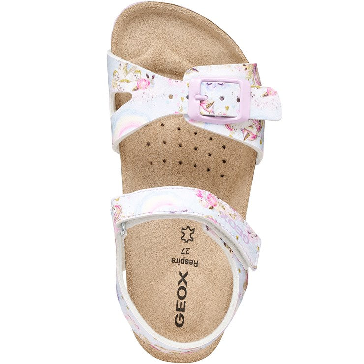 Geox Girl’s Sandals Crystal Pink– Breathable Summer Footwear J028MC