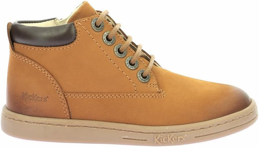 Kickers Tackland Girls Ankle Boots with Leather Lining
