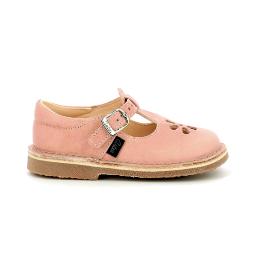 Aster Dingo-2 Kids' Light Pink Leather T-Bar Shoes: Comfort, Support, Style