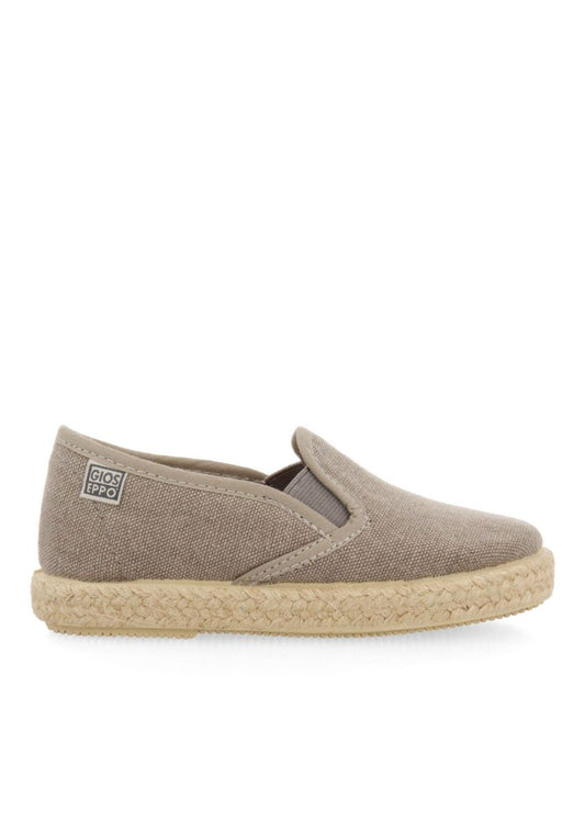 Gioseppo Orizaba Boys Grey Slip-On Espadrilles with Side Elastics