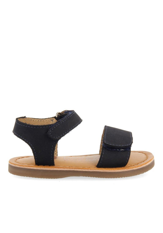 Gioseppo Palmetto Navy Leather Baby Sandals with Adjustable Closure for Comfort