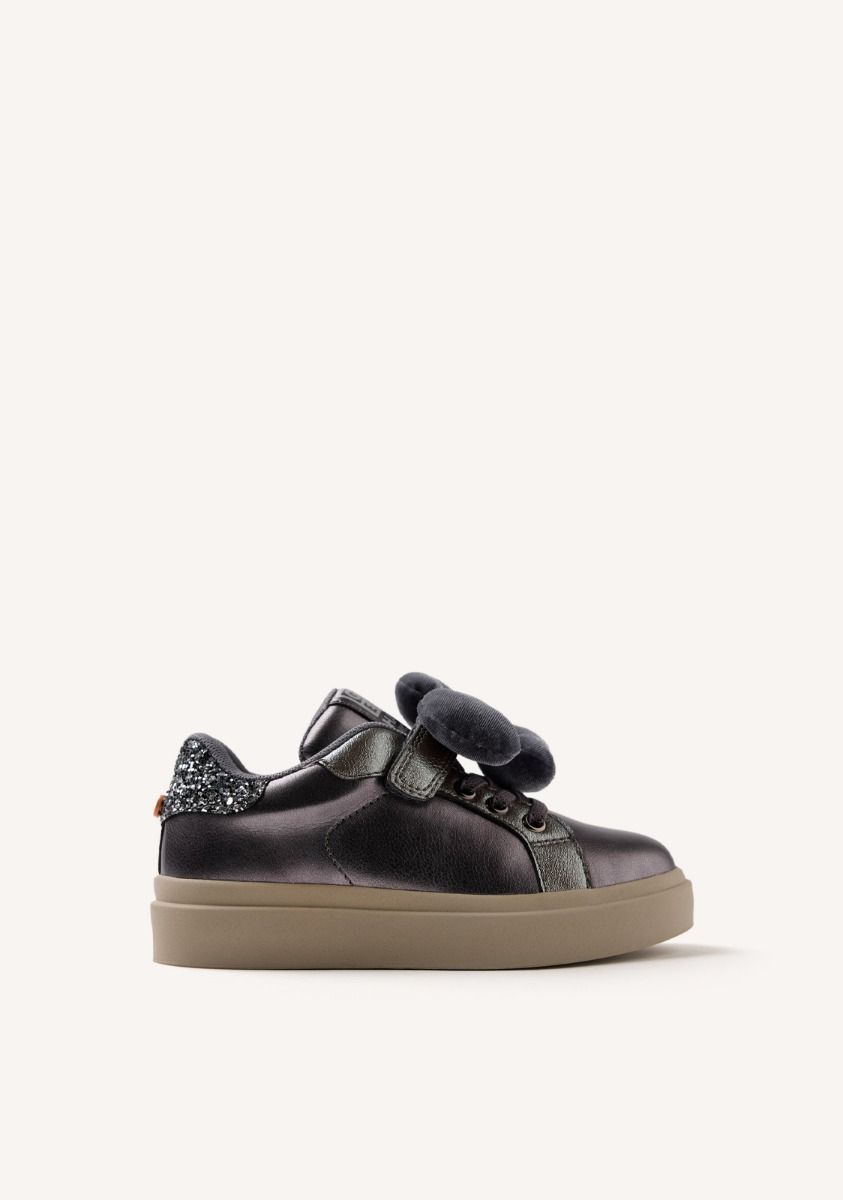 Gioseppo Almontflower Kids Metallic Glitter Sneakers with Removable Flower