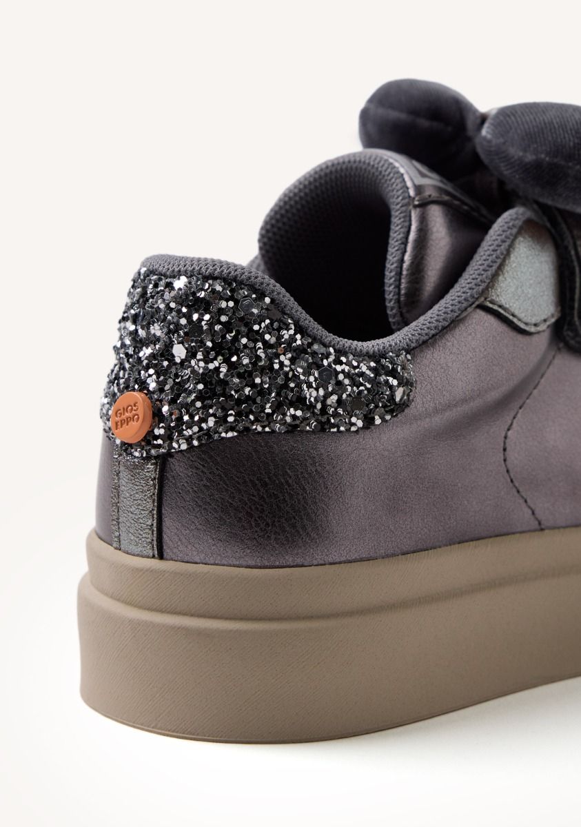 Gioseppo Almontflower Kids Metallic Glitter Sneakers with Removable Flower