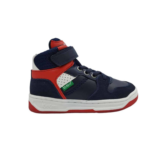 Kids High-Top Kickers Sneakers Boots Blue Size 27-34