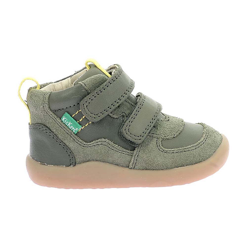 Kickers Kickfresho Leather Baby Boot with Velcro Closure