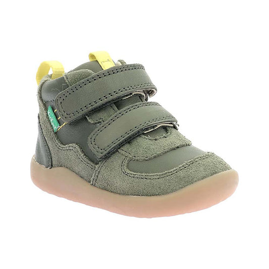 Kickers Kickfresho Leather Baby Boot with Velcro Closure