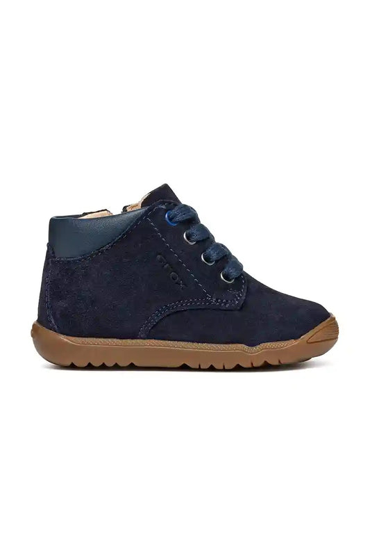 Geox MACCHIA Baby Shoes: Breathable Navy Blue Suede for Little Feet
