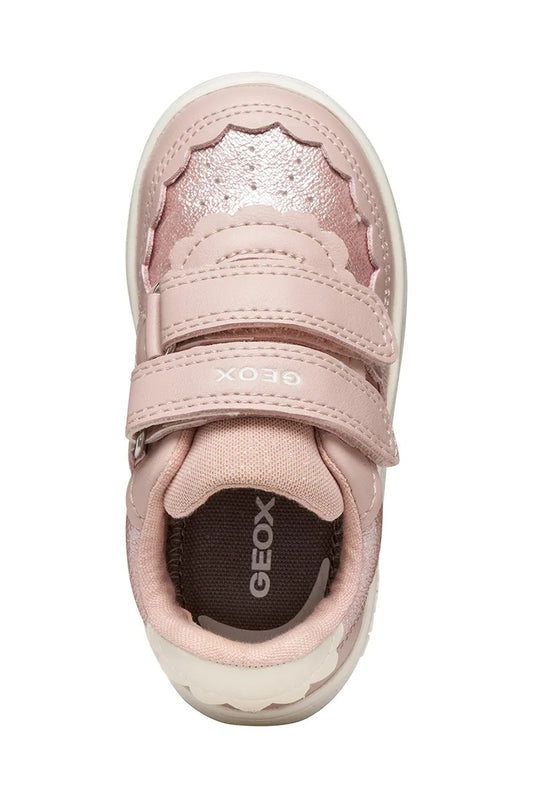 Geox ECLYPER Kids' Breathable Velcro Sneakers: Pink, Waterproof, Durable Comfort