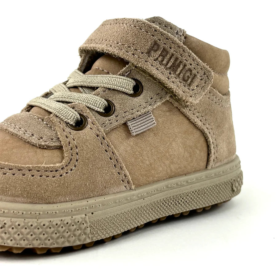 Primigi Boys' Beige High-Top Sneakers: Comfy First Step with Non-Slip Sole 8857211