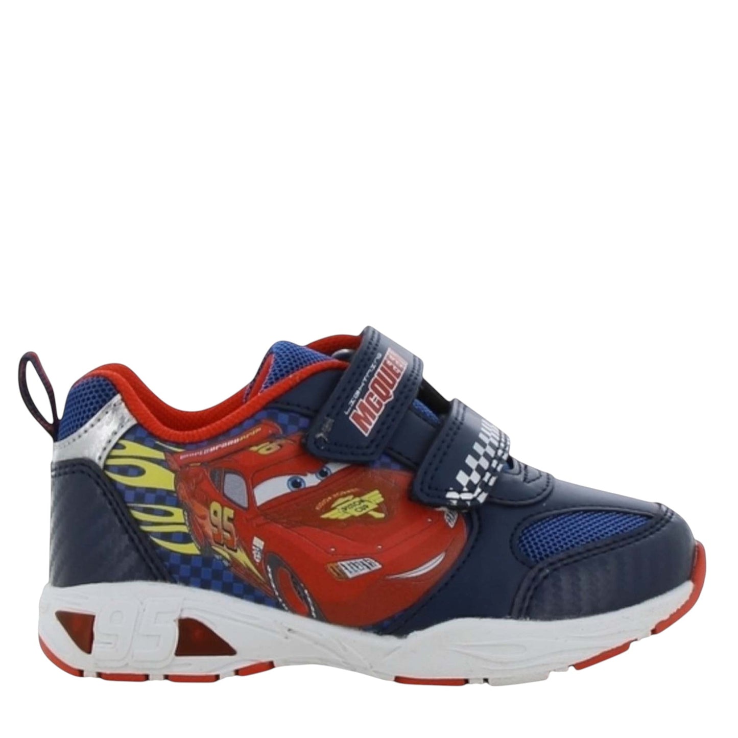 Cars Kids Athletic LED Light Shoes in Blue Size 24-30
