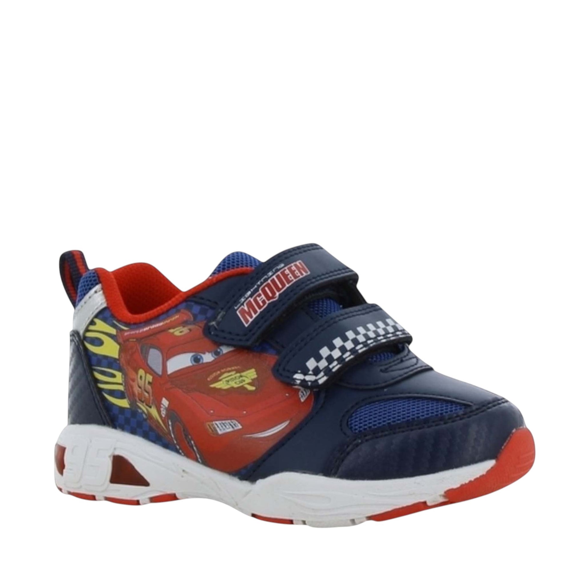 Cars Kids Athletic LED Light Shoes in Blue Size 24-30