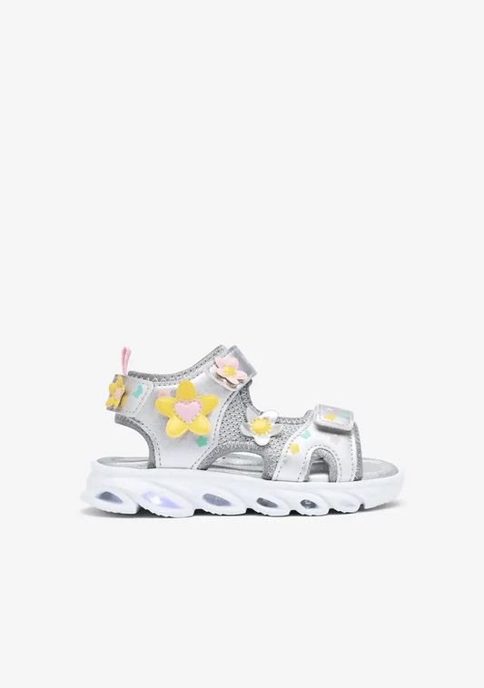 Conguitos Silver Light-Up Sandals for Girls Silver COSH 260017