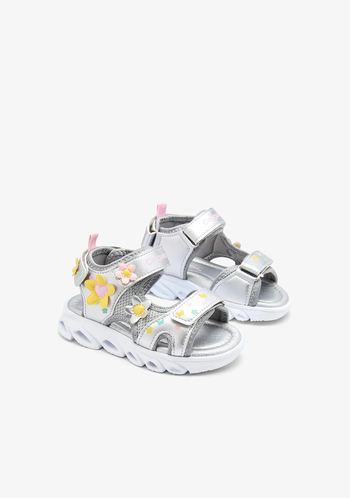 Conguitos Silver Light-Up Sandals for Girls Silver COSH 260017