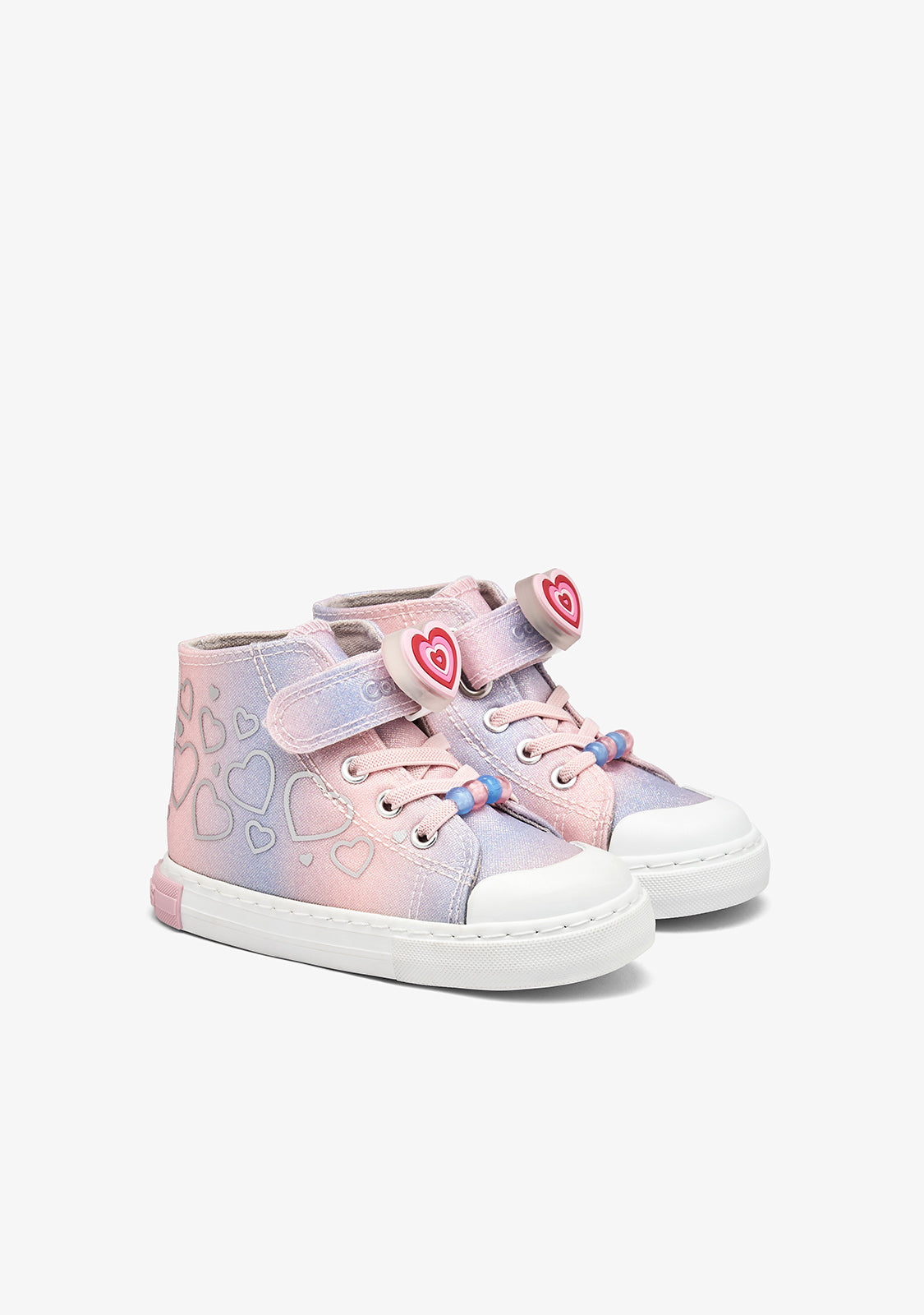 Conguitos Girls' Multi Glitter High-Top Sneakers