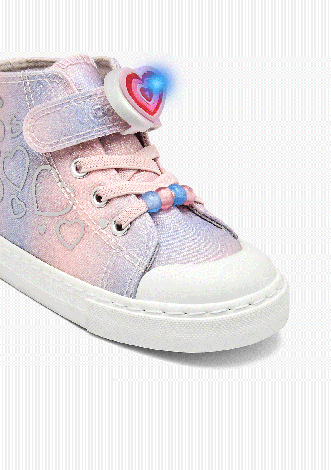 Conguitos Girls' Multi Glitter High-Top Sneakers