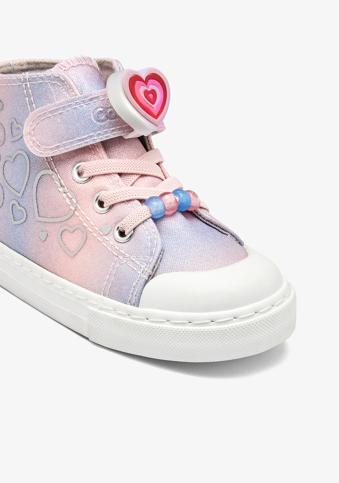 Conguitos Girls' Multi Glitter High-Top Sneakers