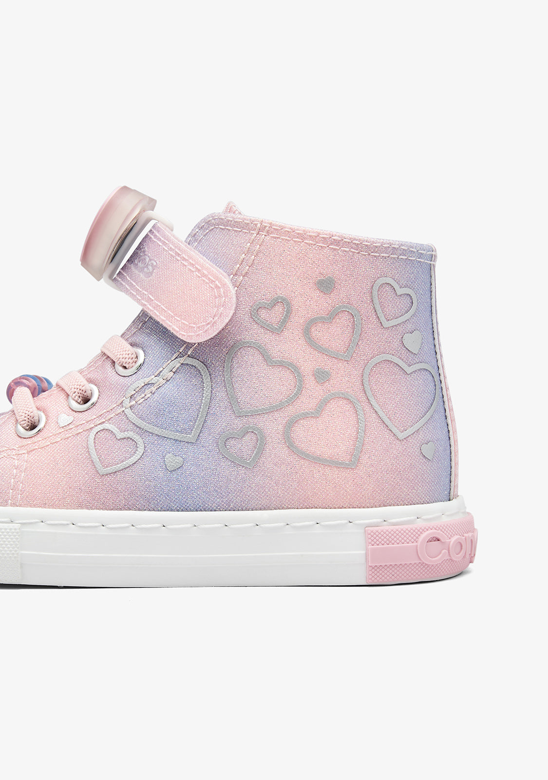 Conguitos Girls' Multi Glitter High-Top Sneakers
