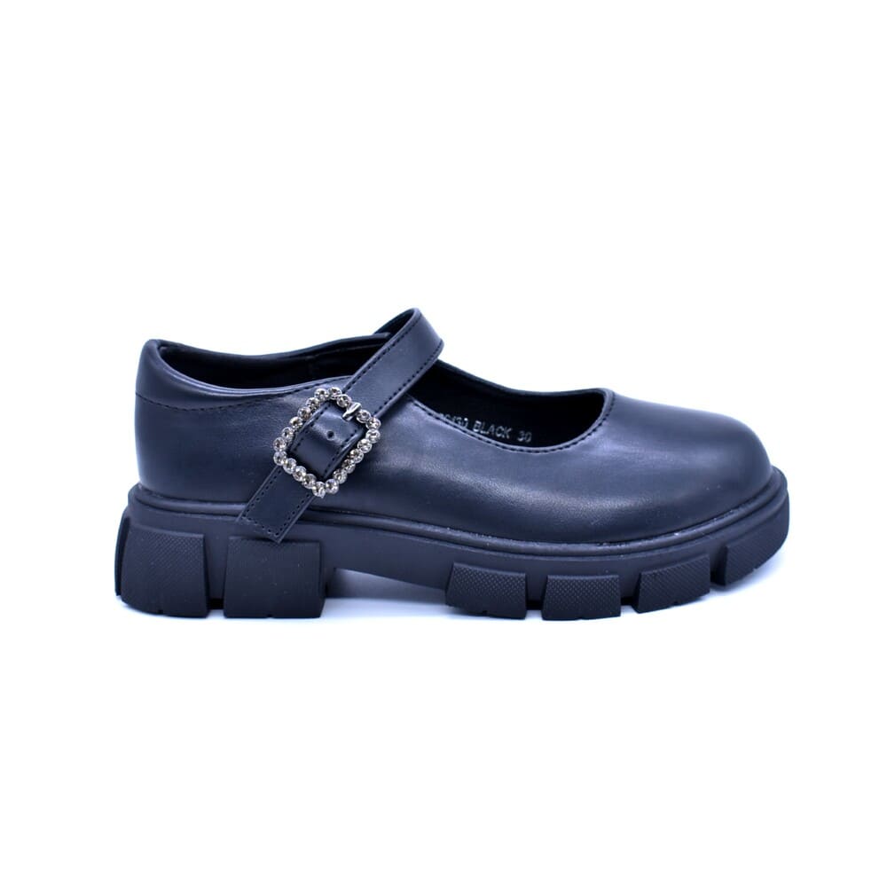 Oscal Girls' Mary Jane Ballerina Shoes Black Matte 39130