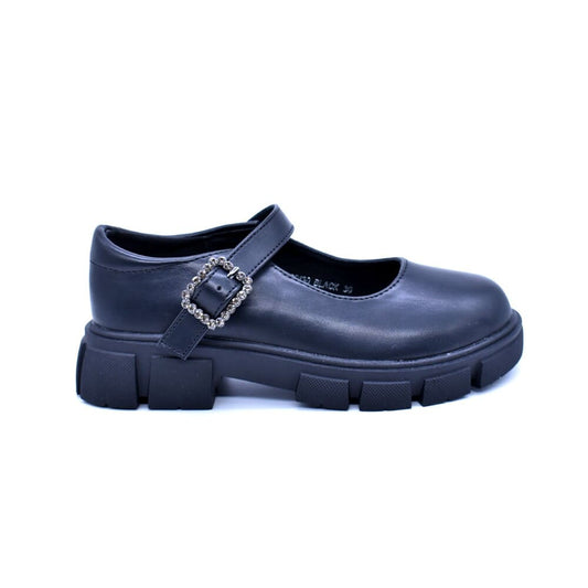 Oscal Girls' Mary Jane Ballerina Shoes Black Matte 39130