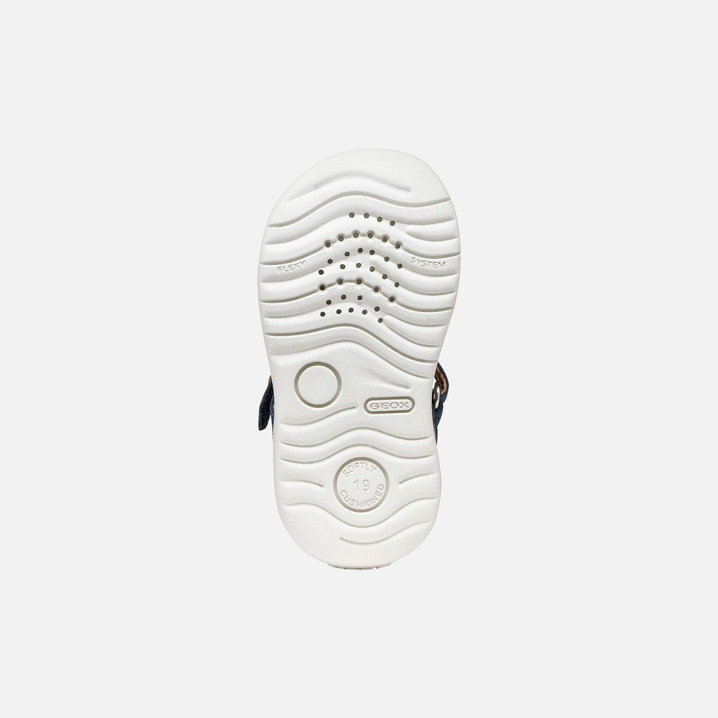 Geox First Steps Leather Navy  Boy Sandals B254VA