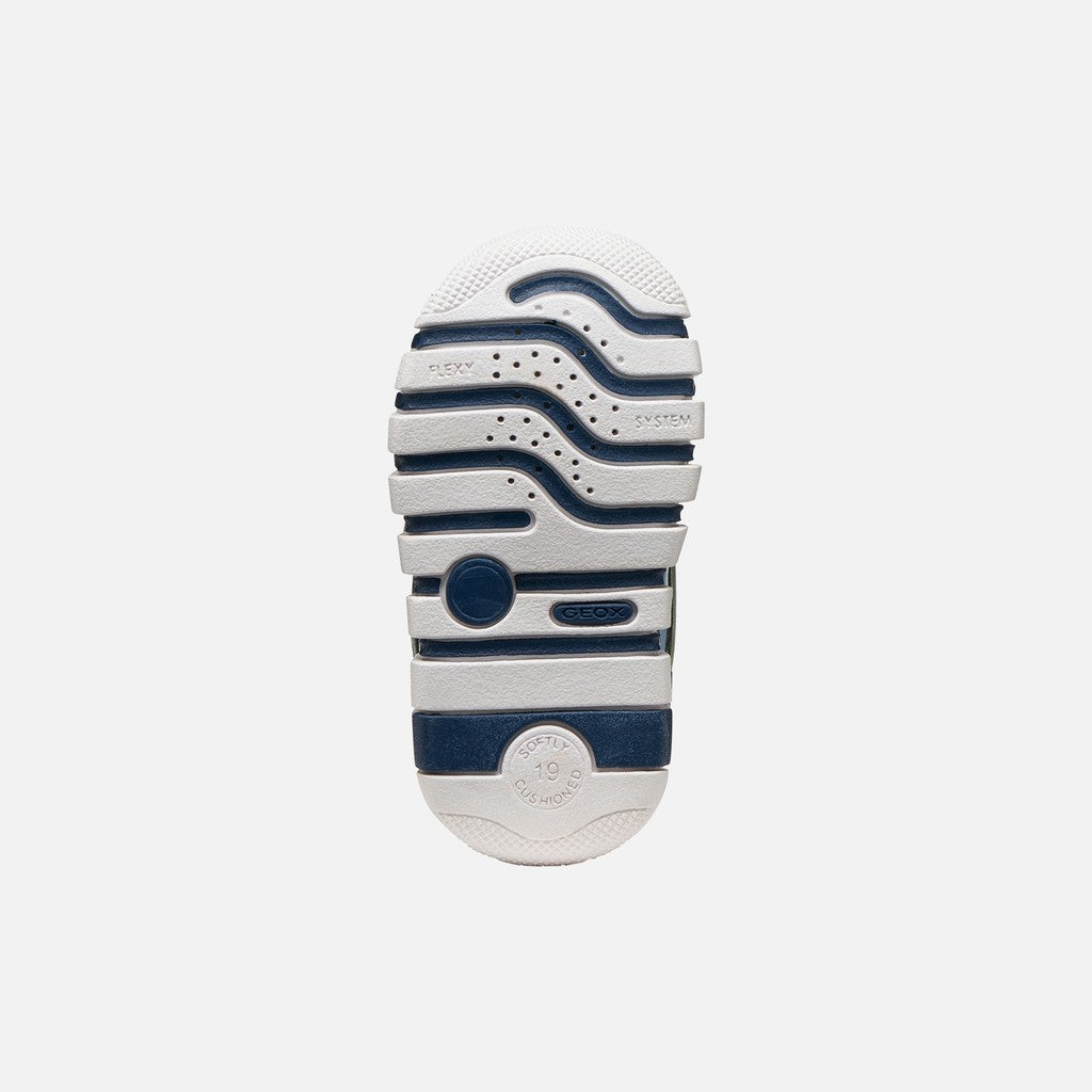 Geox Baby Boy First Steps Sneakers Olive Green Navy B3555D