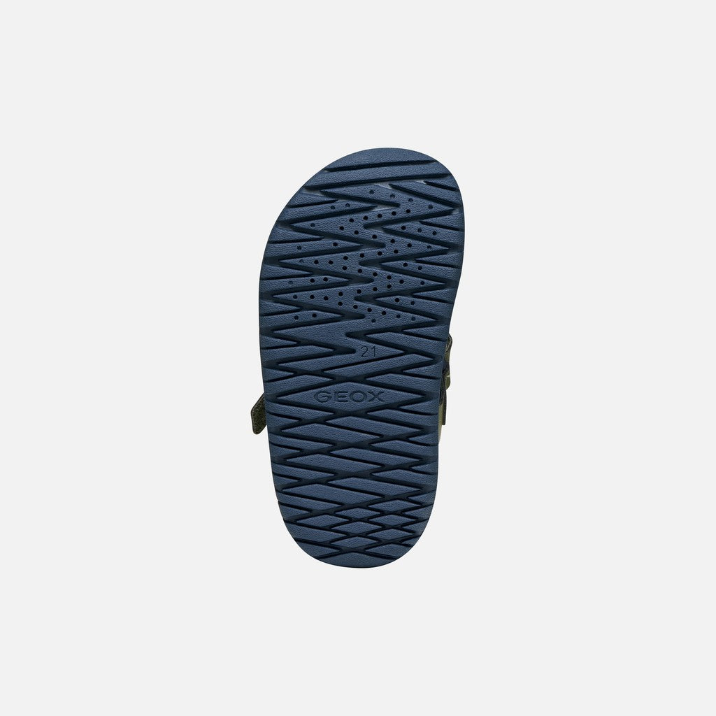 Geox Waterproof Sage/Navy Boys Sandals B556AA