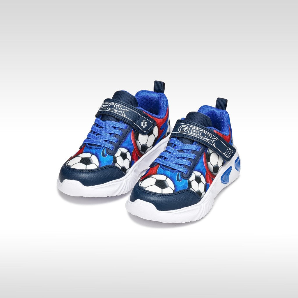 Geox Navy Blue Light-Up Boys Sneakers J45DZB