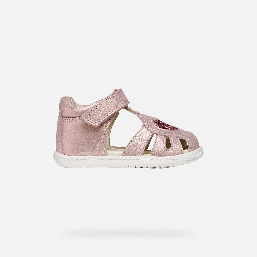 Geox Light Rose First Steps Leather Sandals for Girls B654WA