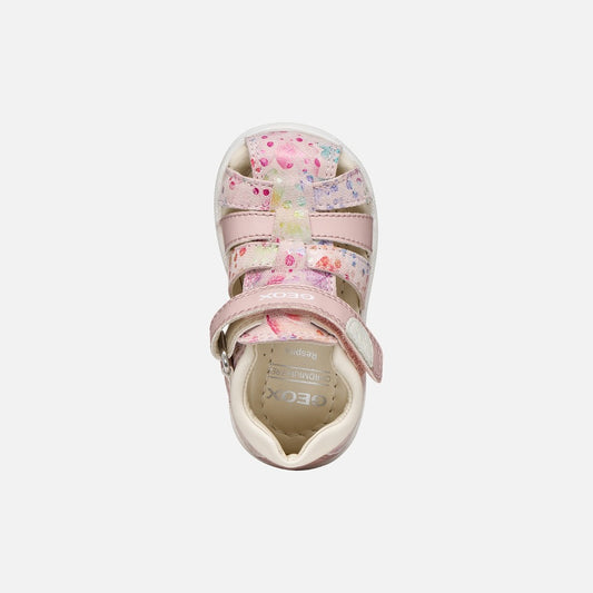 Geox Baby Girl Light Rose Multicolor First Steps Sandals B254WB