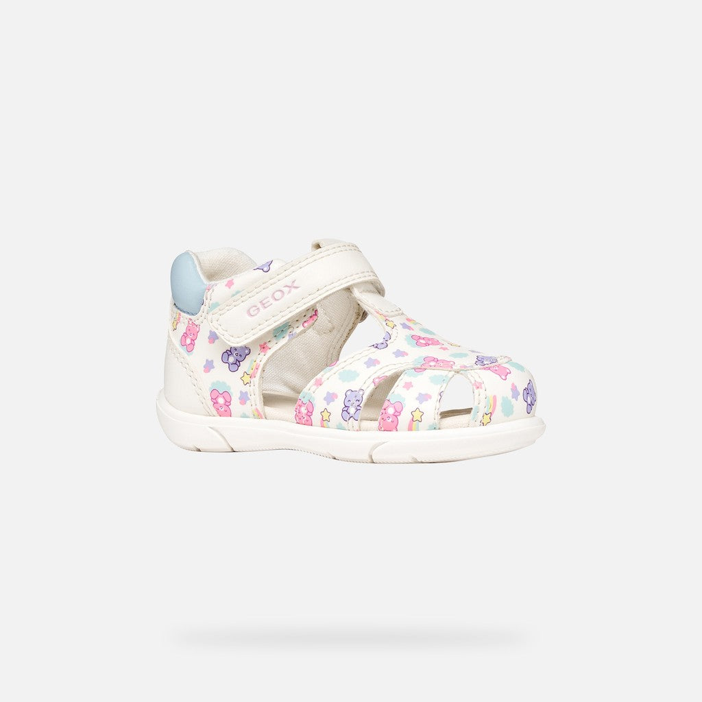 Geox Baby Girl First Steps Sandals White Light Blue B556FB