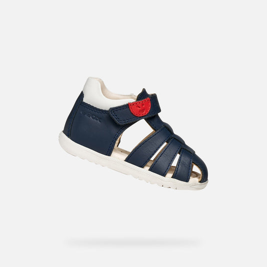 Toddler Navy Closed-Toe Breathable Sandals with Ankle Support for First Steps