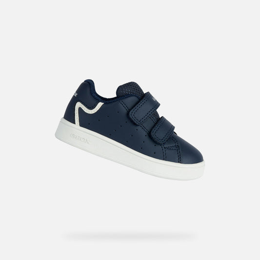 Geox Eclyper A Baby Breathable Navy Blue Velcro Sneakers for Toddlers