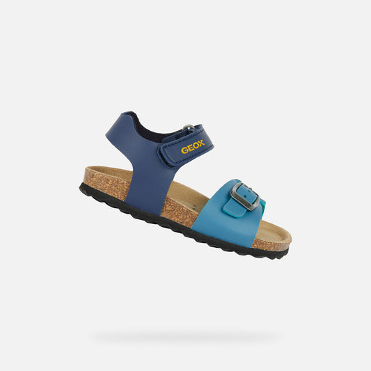 Geox Chalki Baby Breathable Anatomic Octane Navy Sandals with Adjustable Straps