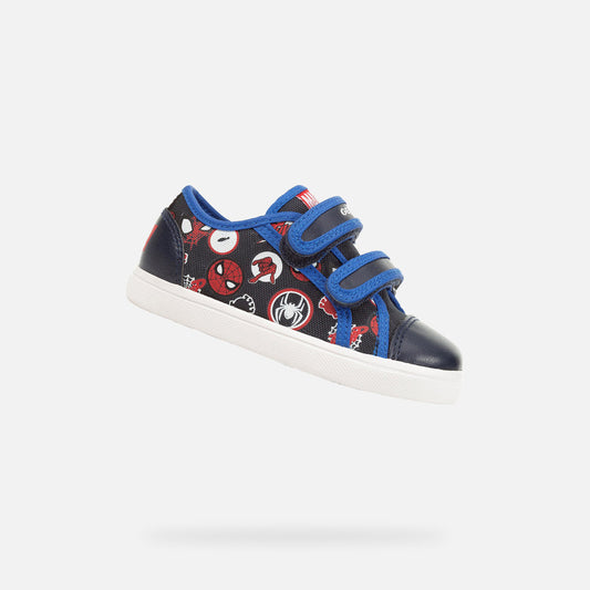 Geox Kilwi Baby Spider-Man Navy Royal Breathable Flexible Low-Cut Sneakers