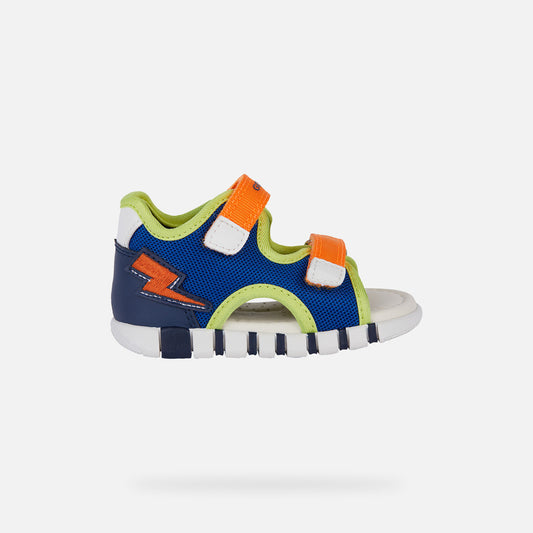 Geox Iupidoo Royal Orange Flexible Breathable First-Steps Baby Boy Sandals