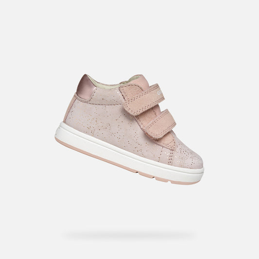 Toddler Girl's Light Rose Velcro Shoes: Comfortable, Breathable First-Steps Sneaker with Ankle Support