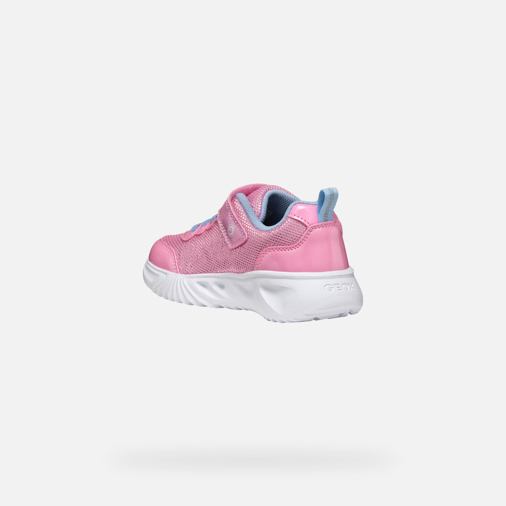 Girls' Pink Light-Up Sneakers: Assister Girl Running-Shoe Style with On/Off Switch