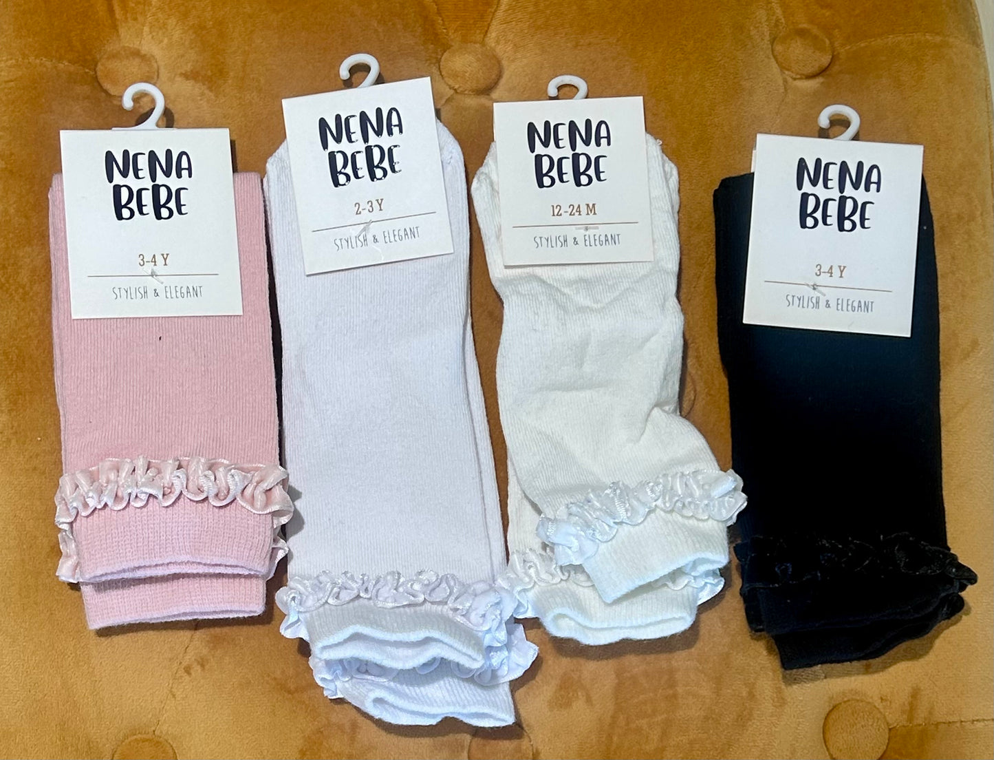 Floral Ruffle Girls' Knee High Socks – 23N2