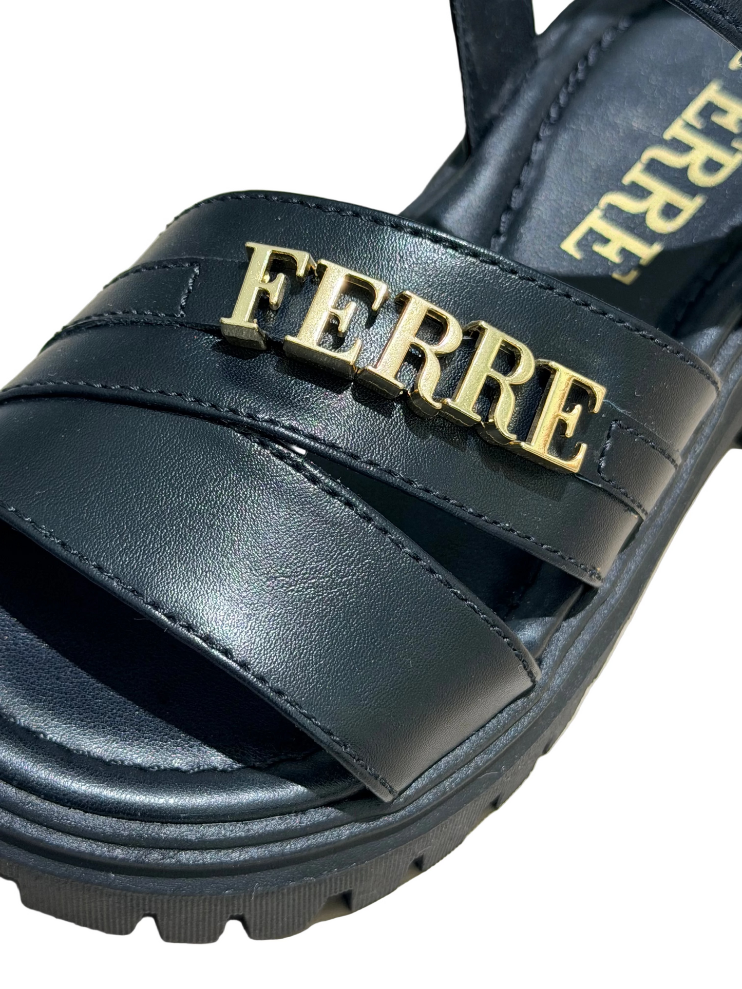 Gianfranco Ferre Girls' Black Platform Sandals FB540