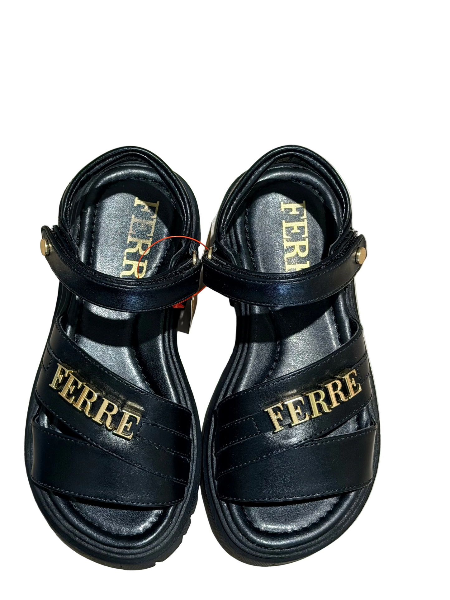 Gianfranco Ferre Girls' Black Platform Sandals FB540