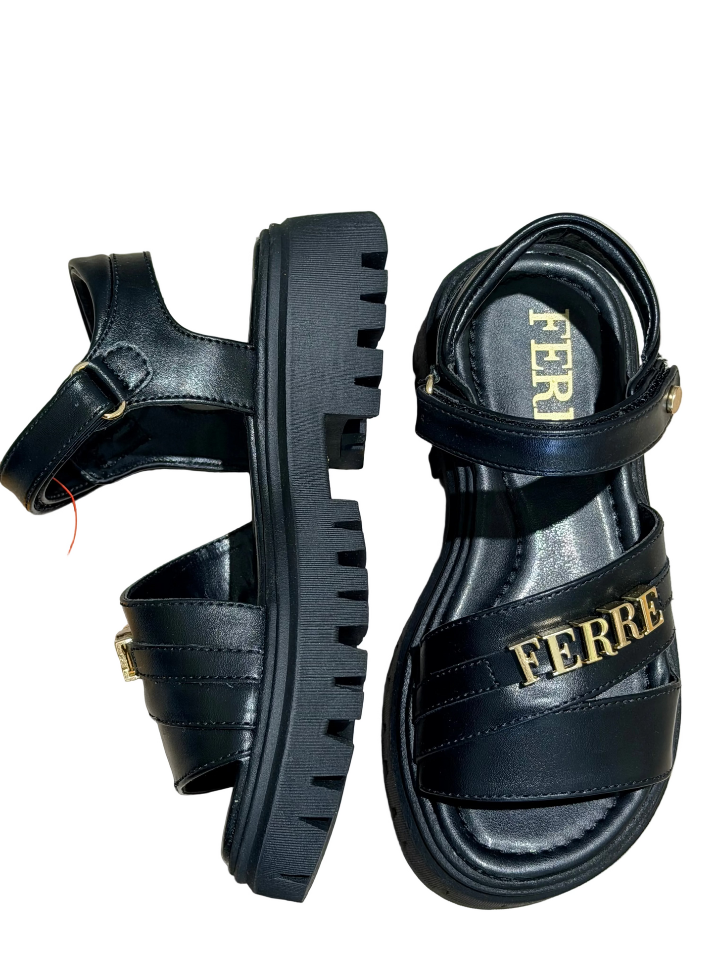 Gianfranco Ferre Girls' Black Platform Sandals FB540