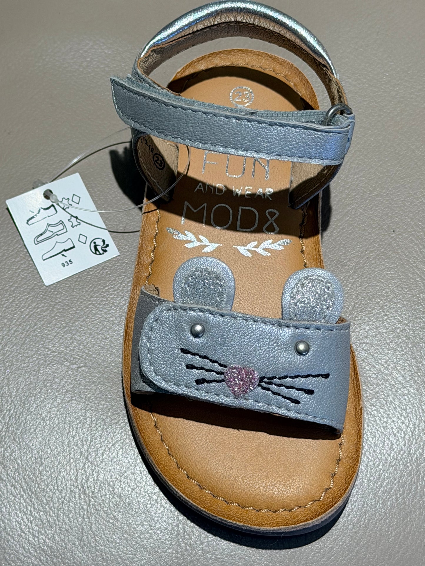 Mod8 CLOONIE Silver girls Sandals: Hook-and-Loop Fastener 863861-1016 [-50%OFF]