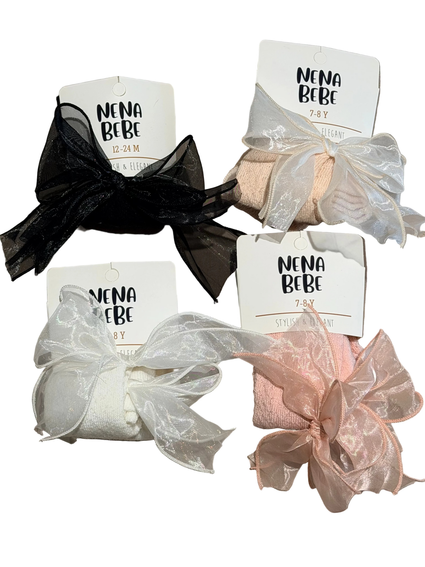 Nena Bebe Girls' Tights with Bow. 7008